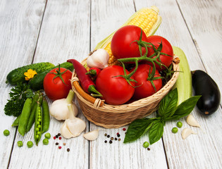Fresh summer vegetables