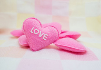 Naklejka na ściany i meble pastel pink heart on sweet love .background