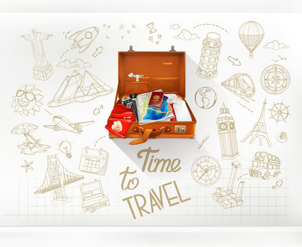 Time to Travel, infographics vector