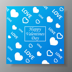 Happy Valentines Day card . Vector Illustration.