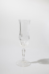 Crystal glass in a white background