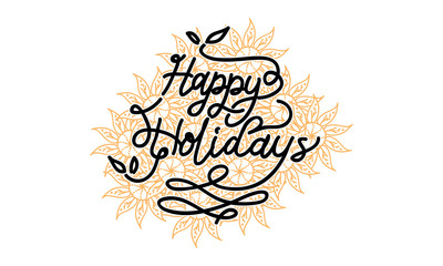 Happy Holidays Template Vector