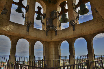 Der Glockenturm  von  Corraljo auf Fuerteventura auf den Kanarischen Inseln