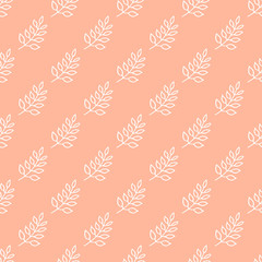 Seamless pattern with hand drawn floral element