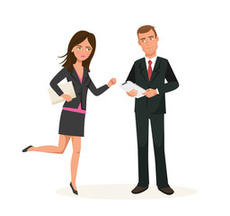 Employees company late for work. Dispute questions about business, clients.