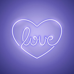 Love Neon Sign Purple