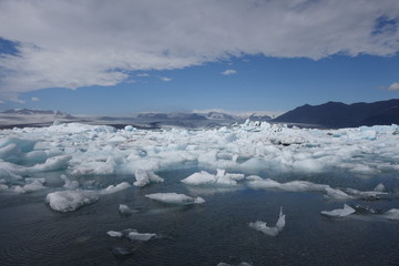 アイスランドの氷河湖