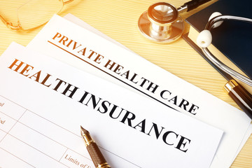 Health insurance policy for private health care.