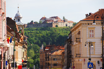 The castle of Brasov above the old town