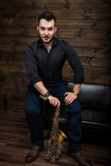 Saxophone Player Saxophonist with Sax