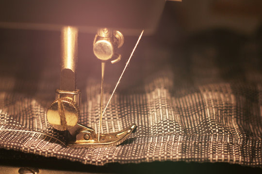 Sewing machine, close-up, object