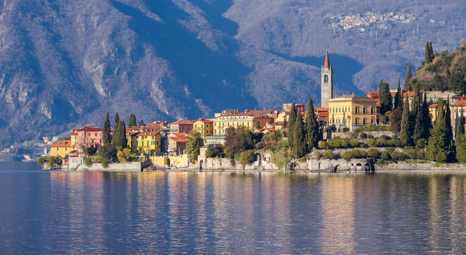Landscape of town of Varenna, Como Lake
