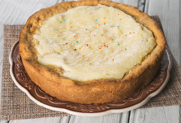 cake banana cream and cottage cheese