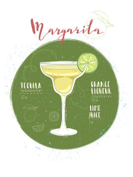 Illustration of cocktail Margarita