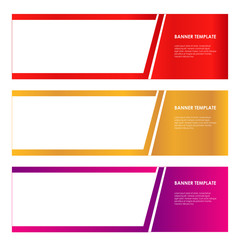 set of sticker banner template isolated on white background