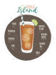 Illustration of cocktail Long Island