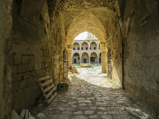Acre or Akko, Israel -  Khan al-Umdan in the old city of Acre