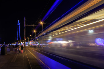 Fototapeta na wymiar Blackpool at night
