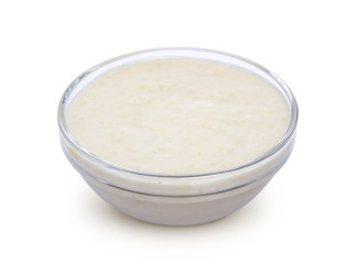 Horseradish sauce isolated on white background