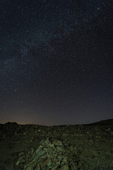 Fototapeta premium Night photography in the Natural Area of Granadilla. Extremadura. Spain.