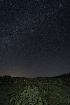 Night photography in the Natural Area of Granadilla. Extremadura. Spain.