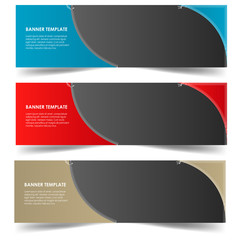 set of sticker banner poster web template vector isolated on white background