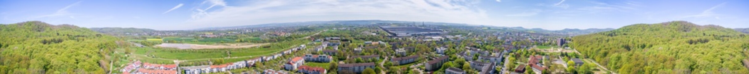 Fototapeta premium Panorama über Kleinstadt