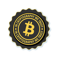 Bitcoin in cryptography we trust Illustration