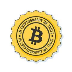 Bitcoin in cryptography we trust Illustration