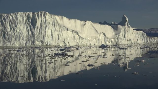 Beautiful icebergs in the Greenland Sea near the village Ilulissat