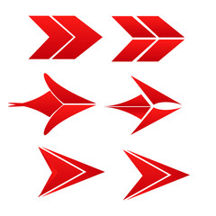 set of arrow icon logo sign illustration design isolated background