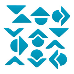 set of arrow icon logo sign illustration design isolated background