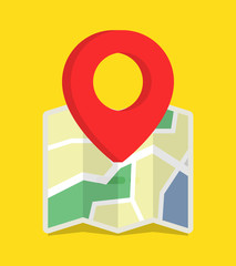 Map pointer isolated. Vector illustration