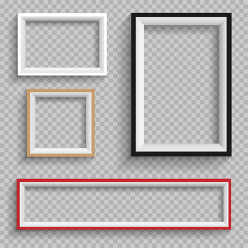 frames set on transparent background