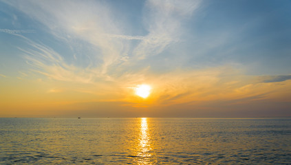 Beautiful sunset on the sea