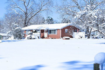 Country Home after the Snow