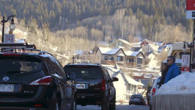 Timelapse Of Main Street In Downtown Park City During Sundance Film Festival