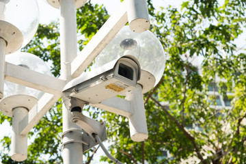 Closed circuit camera on the electric pole