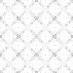Light white-gray texture. Fabric print. Geometric pattern in repeat. Seamless grunge background, mosaic ornament, ethnic style.