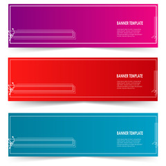 set of sticker banner poster web template vector isolated on white background