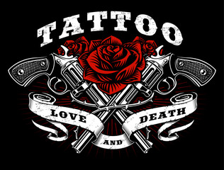 guns and roses (monochrome version)