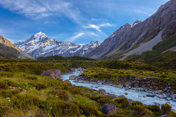 Fototapeta na wymiar landscape of mt.cook national park, New Zealand