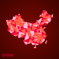 Abstract map of China