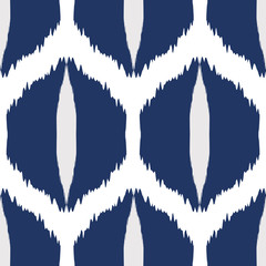 Ikat Seamless Pattern Design for Fabric