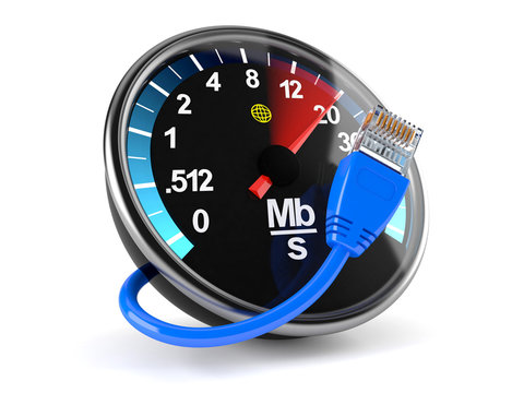 Speed meter with network cable
