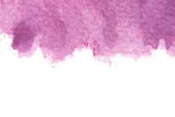 Obraz premium Background with purple watercolor. White background with watercolor stains and place for your text.