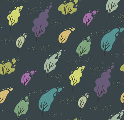 Seamless pattern with color woods