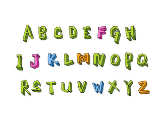 벡터 문자 / 손으로 쓴 글씨체