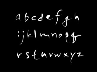 Obraz premium 벡터 문자 / 손으로 쓴 글씨체