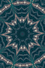 glowing magical stained glass kaleidoscope 